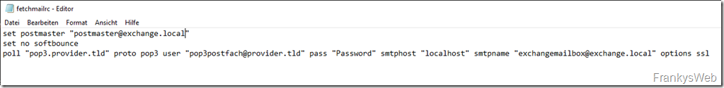 Fetchmail Konfiguration