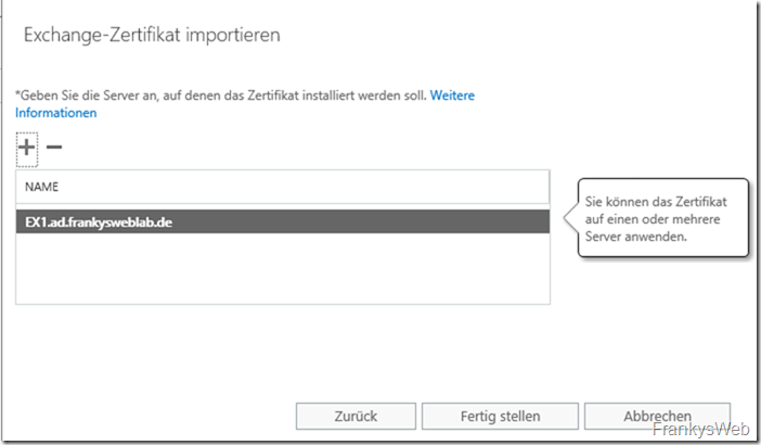 Zertifikat importieren