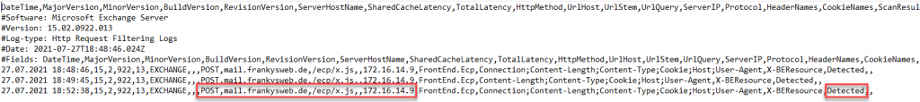 HttpRequestFiltering Logs