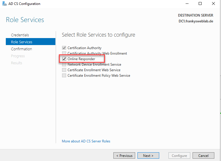 Installation Onlineresponder